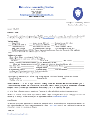 2024 Tax Preparation Checklist