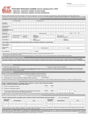 Polish Insurance Payout Form