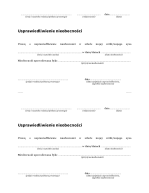 Absence Justification Form