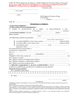 Court Reimbursement Claim Form