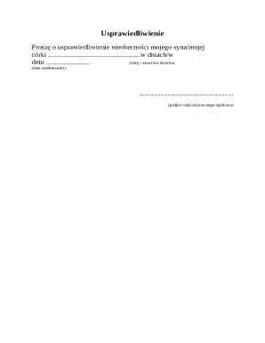 Absence Justification Letter