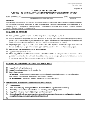Schengen Visa Application Form