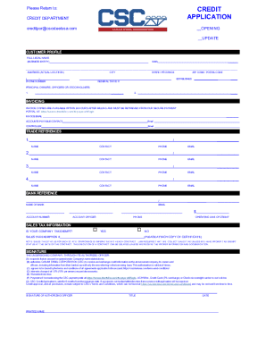 Credit Department Application