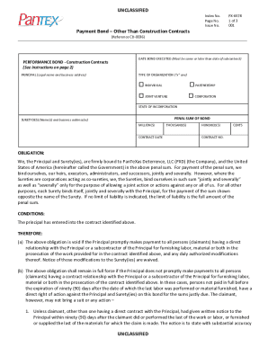 Payment Bond – Other Than Construction Contracts