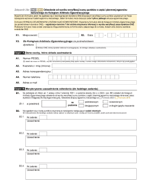 Poland Matura Exam Appeal Form