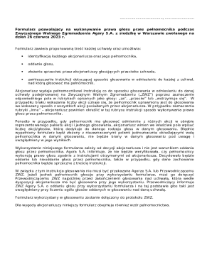 Proxy Voting Form for Agory S.A. Annual General Meeting