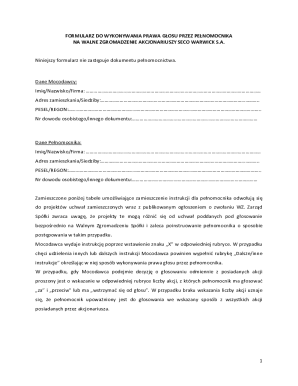 Proxy Voting Form for Shareholders