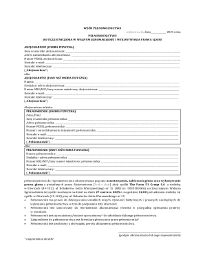Proxy Form for Shareholder Meeting