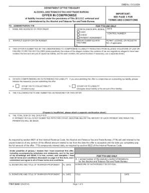 TTB Offer in Compromise Form