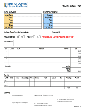 Purchase Request Form