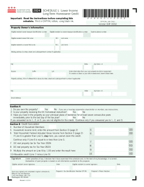 District of Columbia 2024 Lower Income Long-Term Homeowner Credit