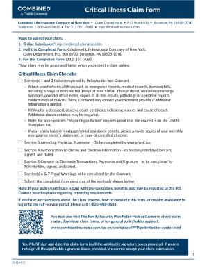 Critical Illness Claim Form
