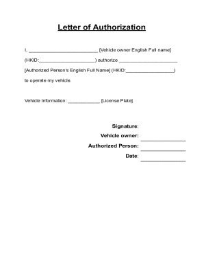 Letter of Authorization