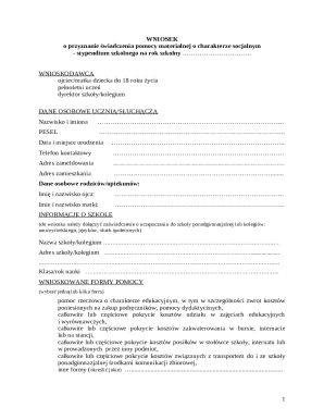 Polish School Scholarship Application