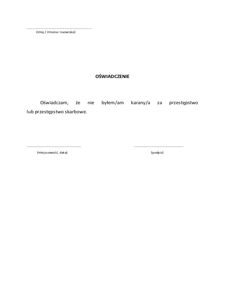 Criminal Record Declaration Form - Fill Out, Sign & Share Online ...