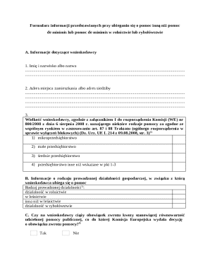 Poland Agricultural Subsidy Application Form