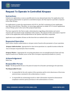 Request To Operate In Controlled Airspace