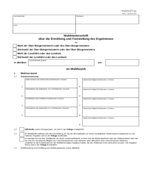 German Municipal Election Results Form