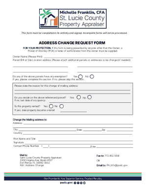 Address Change Request Form