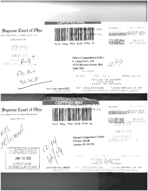 USPS Return Receipt Form 3811