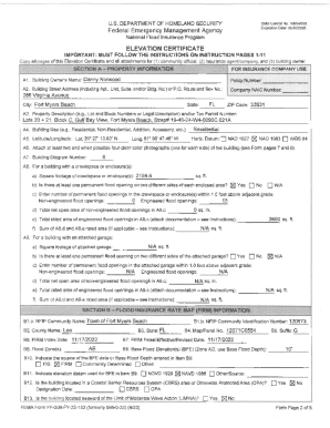 FEMA Elevation Certificate