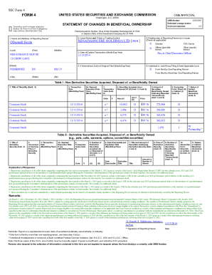 SEC Form 4 Statement of Changes in Beneficial Ownership