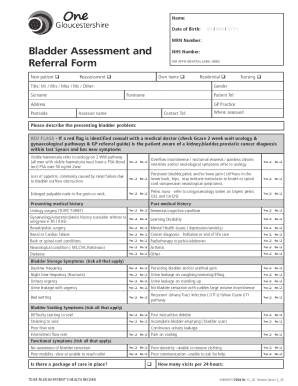 Bladder Assessment Referral Form