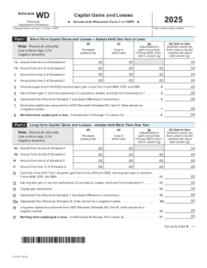 Wisconsin Schedule WD Capital Gains and Losses