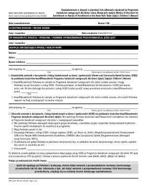 Notice of Decision for HCBS Enrollment or Denial