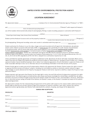 US EPA Location Agreement