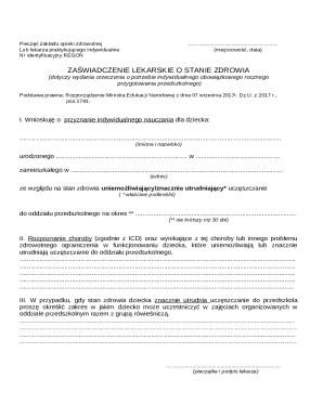 Medical Certificate for Preschool Preparation