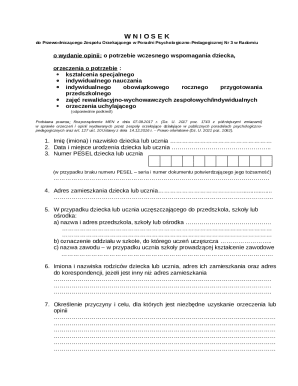 Polish Educational Support Opinion Form