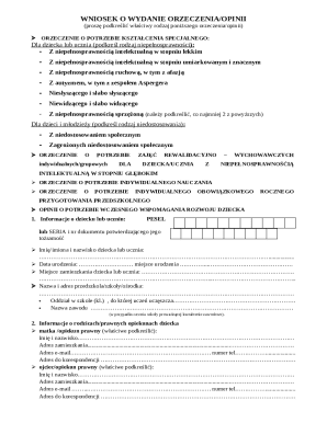 Poland Special Education Request Form