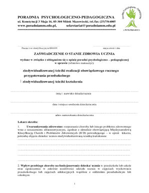 PORADNIA PSYCHOLOGICZNO - PEDAGOGICZNA W ...