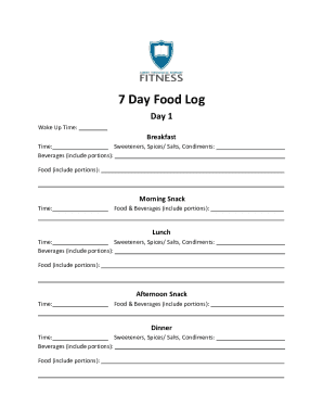 MY FOOD JOURNAL DAY 1 DATE