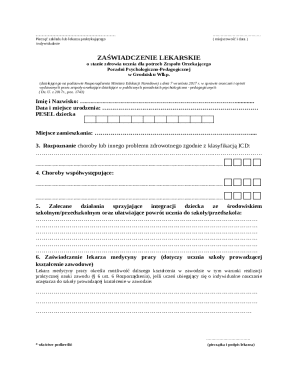 DRUKI ZAWIADCZE LEKARSKICH NA POTRZEBY ...