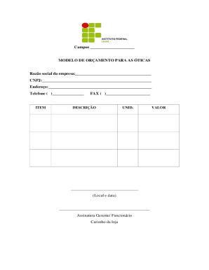Optical Store Budget Model