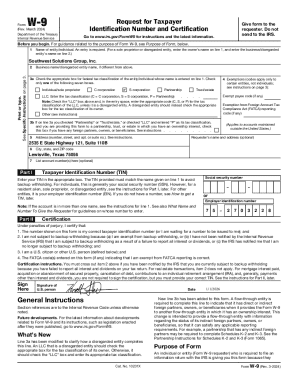 IRS Form W-9