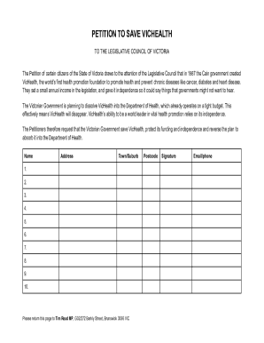 Petition to Save VicHealth