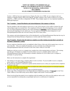 Massachusetts Ethics Compliance Notice