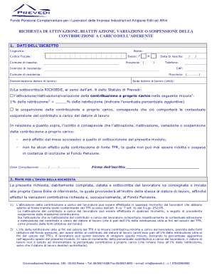 Pension Fund Contribution Request Form