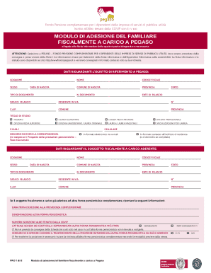 Pegaso Family Pension Adhesion Form