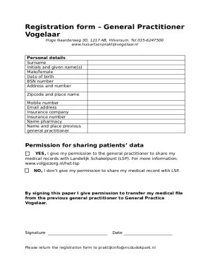 General Practitioner Registration Form