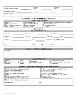 ULTC 100.2 Initial Screening and Intake Form