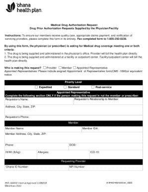 Medical Drug Authorization Request Form