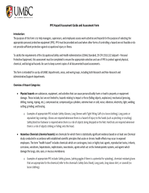 PPE Hazard Assessment Form