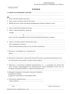 Psychological-Pedagogical Counseling Request Form