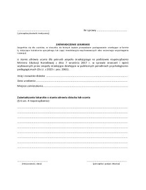 Medical Certificate for Student