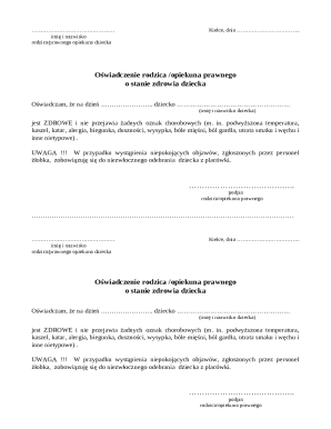 Health Declaration for Child