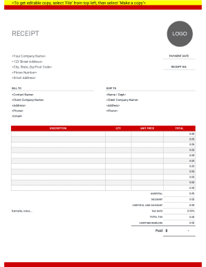 Receipt Template